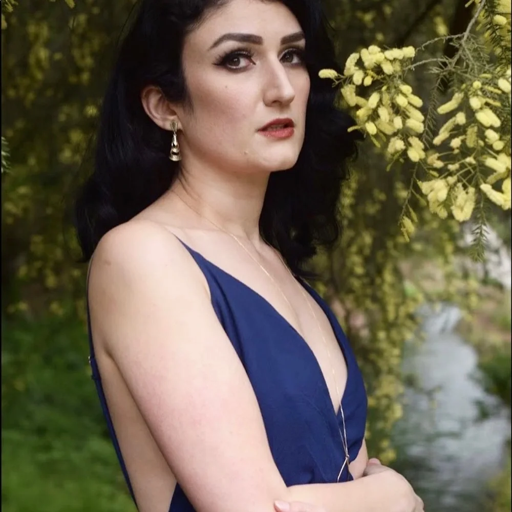 Storia Royal Blue Backless Wrap Dress | Size M - Picture 2 of 7